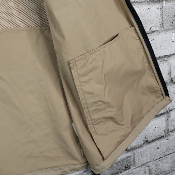 North End Men's Large Putty Jacket with Navy Blue Water Resistant Windbreaker - Picture 9 of 15